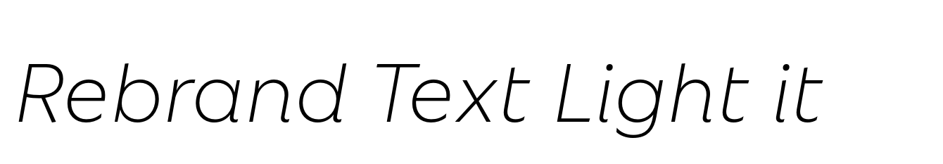 Rebrand Text Light it